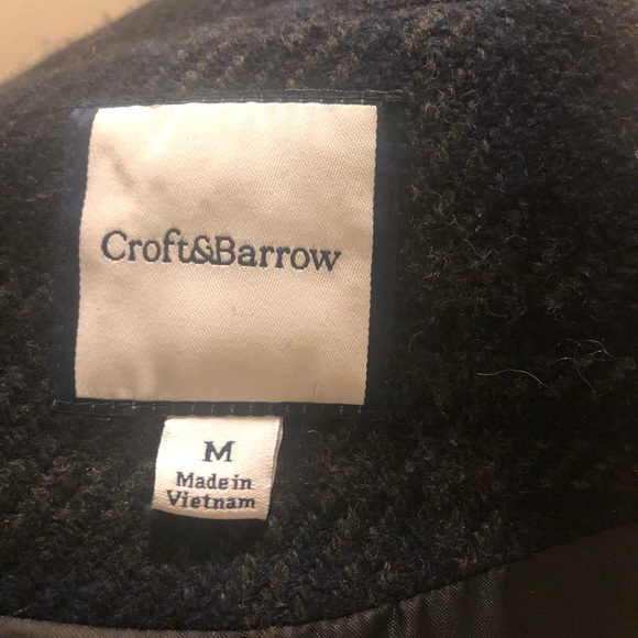 NWT Croft & barrow medium wool plaid coat - Picture 11 of 12